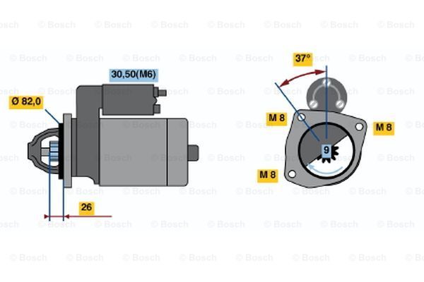 BOSCH Стартер 0 001 109 302