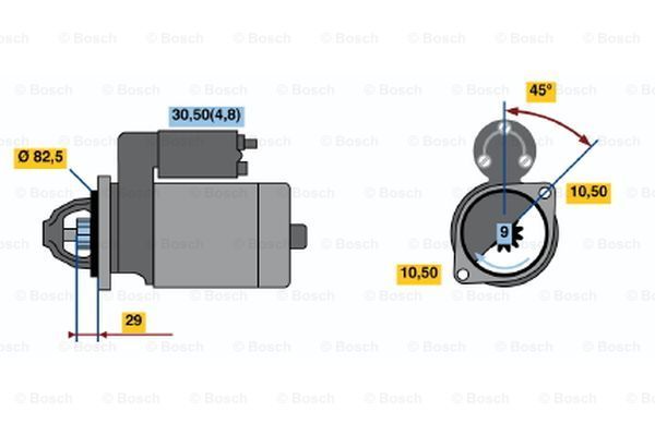 BOSCH Стартер 0 001 109 330