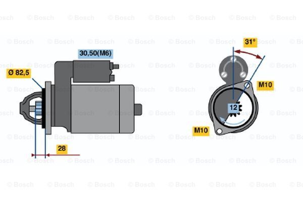 BOSCH Starter 0 001 115 047