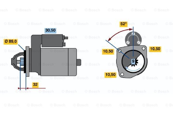 BOSCH Starter 0 001 369 014