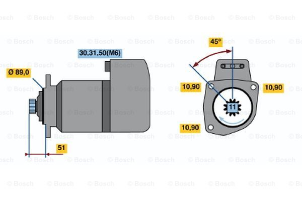 BOSCH Стартер 0 001 417 002