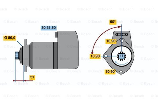 BOSCH Starter 0 001 417 024