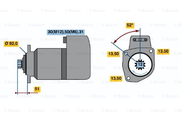 BOSCH Starter 0 001 417 075