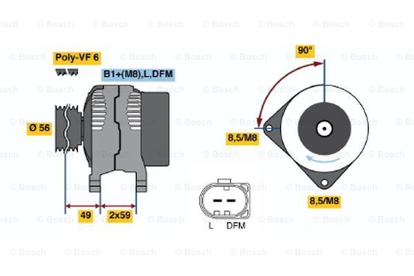 BOSCH Генератор 0 124 325 001