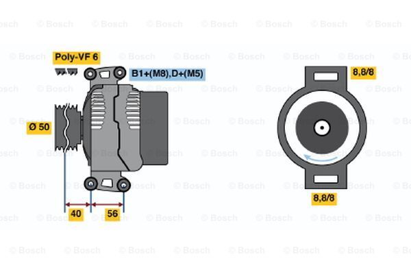 BOSCH Generaator 0 124 515 114