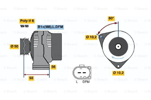 BOSCH Генератор 0 124 615 012