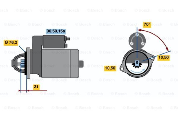 BOSCH Стартер 0 986 010 430