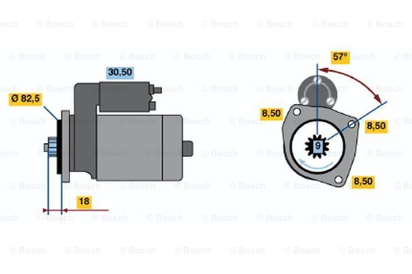 BOSCH Starter 0 986 012 650