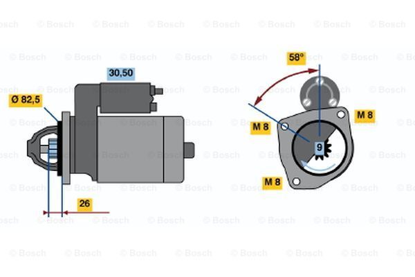 BOSCH Стартер 0 986 013 400