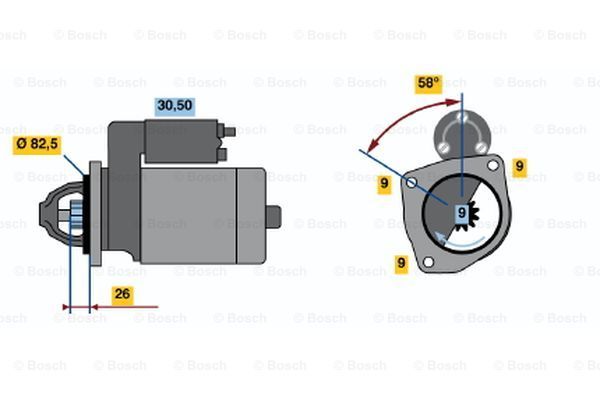 BOSCH Starter 0 986 013 640