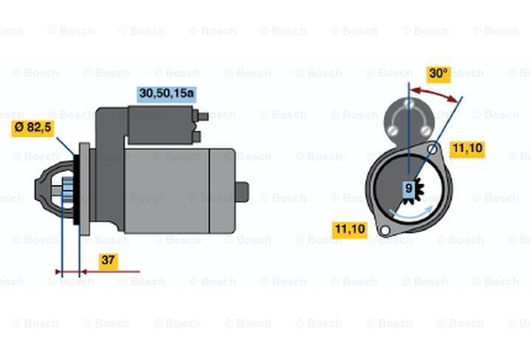 BOSCH Starter 0 986 014 361