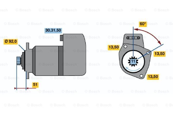 BOSCH Starter 0 986 017 100