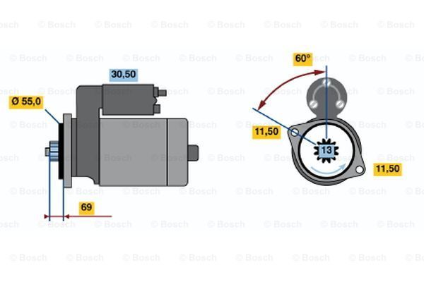 BOSCH Starter 0 986 017 591