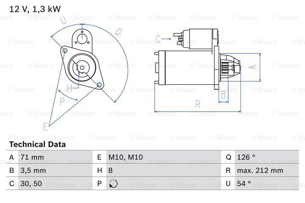 BOSCH Стартер 0 986 018 561