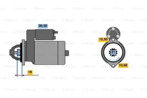 BOSCH Starter 0 986 020 741