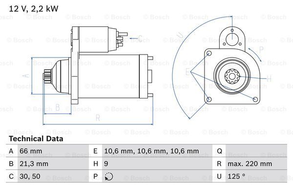 BOSCH Starter 0 986 022 760