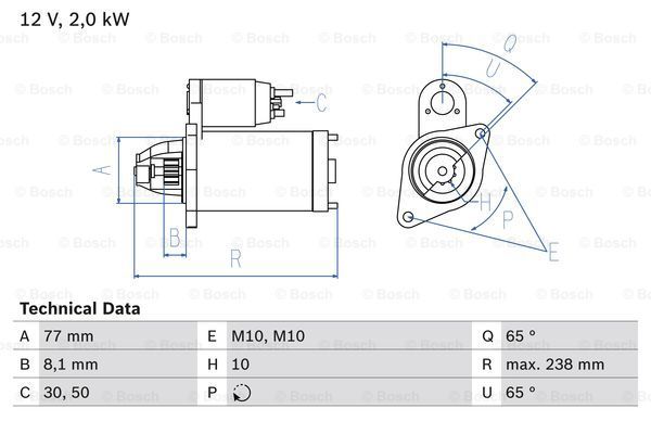 BOSCH Starter 0 986 023 340