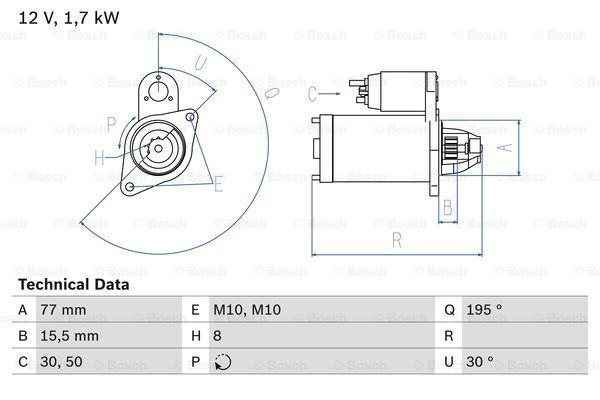 BOSCH Starter 0 986 023 600