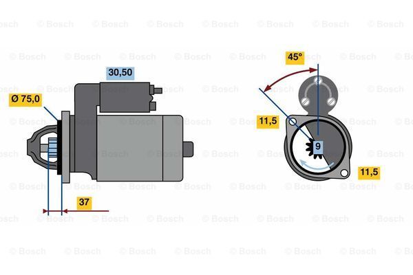 BOSCH Стартер 0 986 023 770