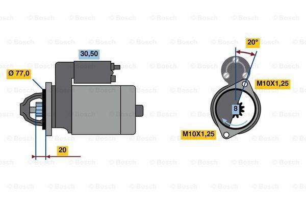 BOSCH Starter 0 986 023 980