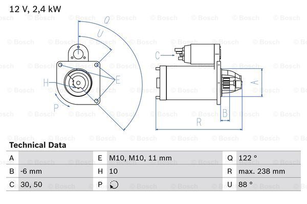 BOSCH Starter 0 986 024 220