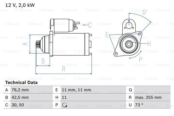 BOSCH Стартер 0 986 024 360