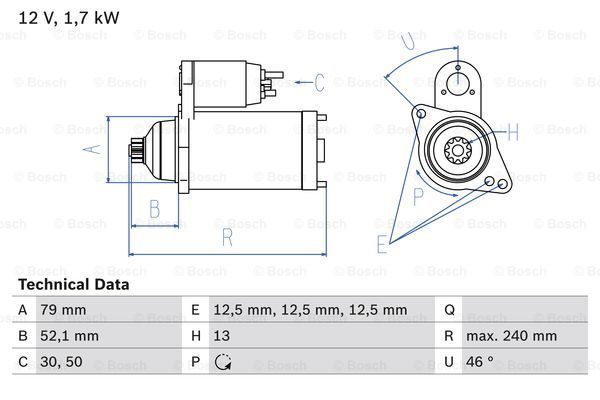 BOSCH Starter 0 986 025 220