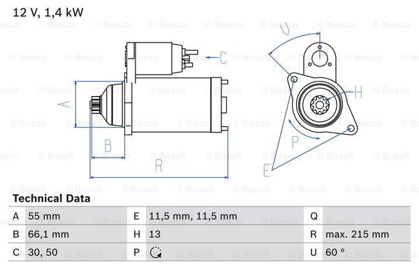 BOSCH Starter 0 986 025 320