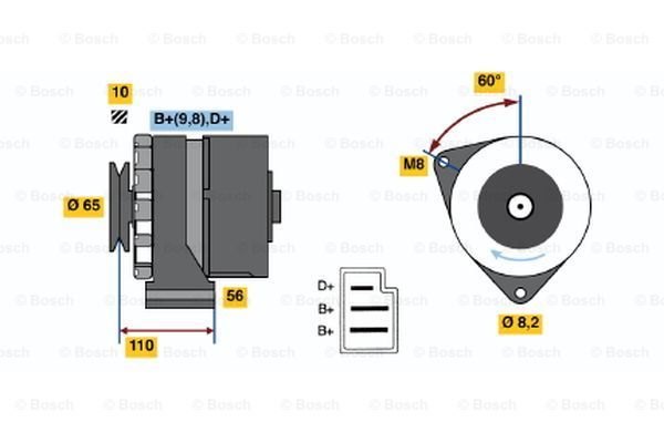 BOSCH Генератор 0 986 033 760