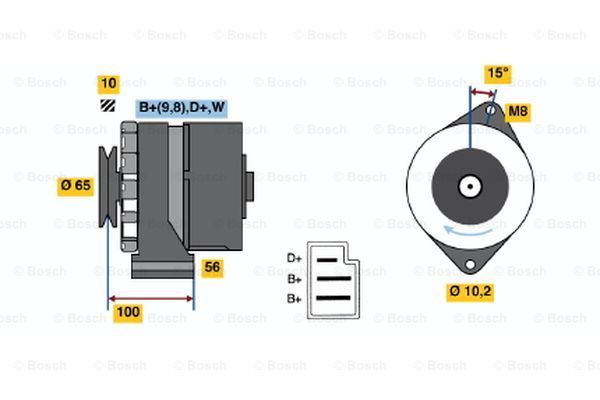 BOSCH Генератор 0 986 034 180