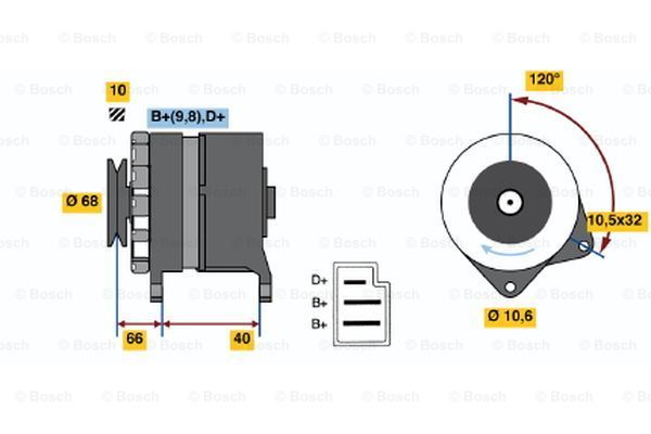 BOSCH Generaator 0 986 035 780