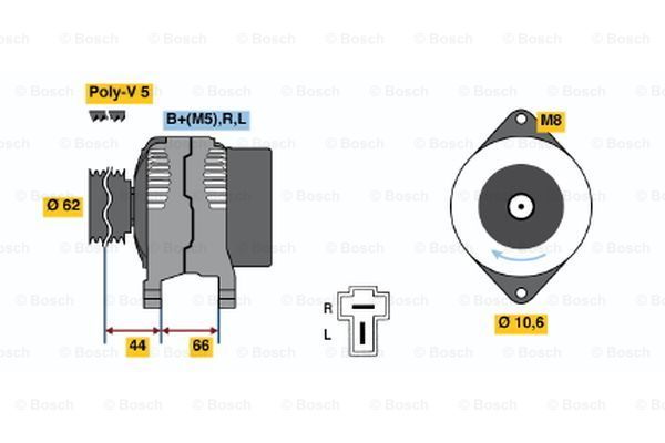 BOSCH Генератор 0 986 035 881