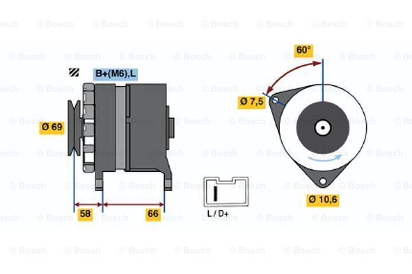 BOSCH Generaator 0 986 037 051