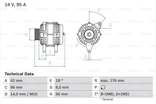 BOSCH Generaator 0 986 038 791