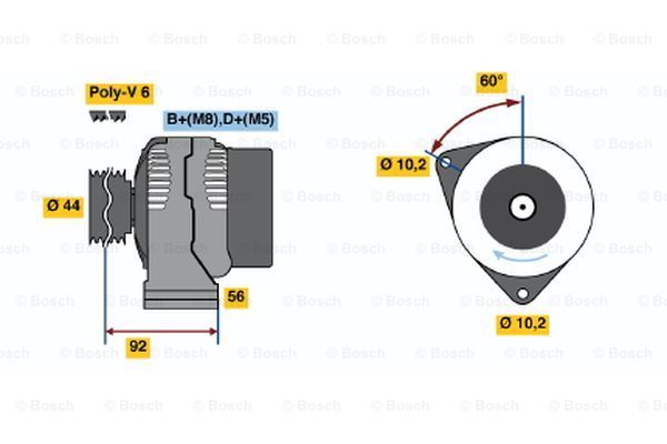 BOSCH Генератор 0 986 038 910