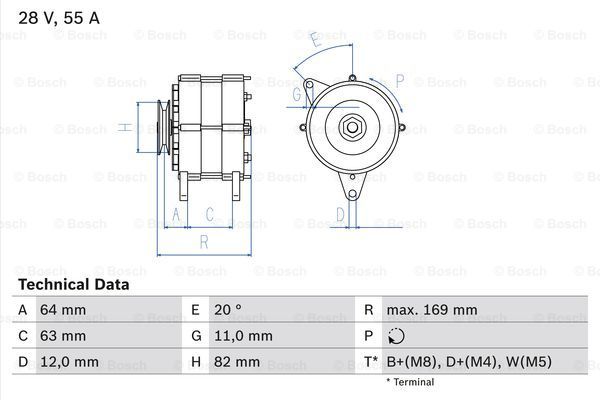 BOSCH Generaator 0 986 039 130