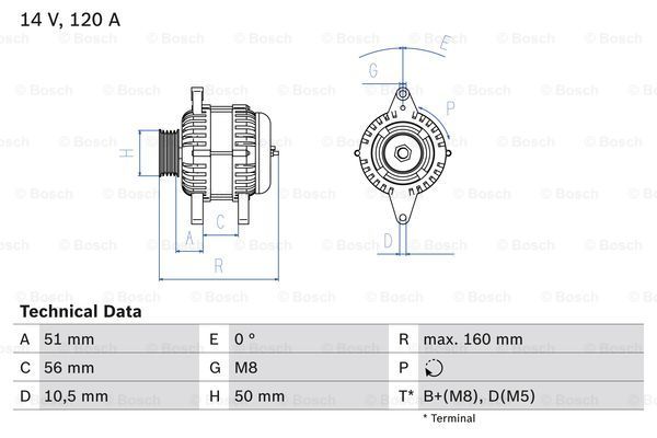 BOSCH Генератор 0 986 039 240