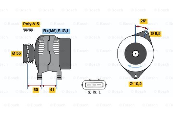 BOSCH Генератор 0 986 039 460