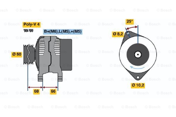 BOSCH Generaator 0 986 040 141