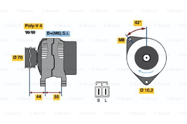 BOSCH Генератор 0 986 040 521