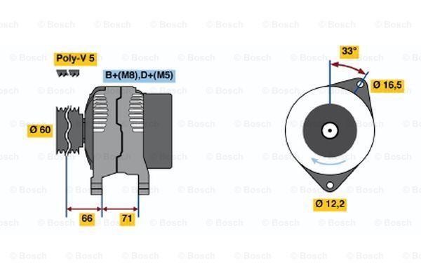 BOSCH Generaator 0 986 040 621