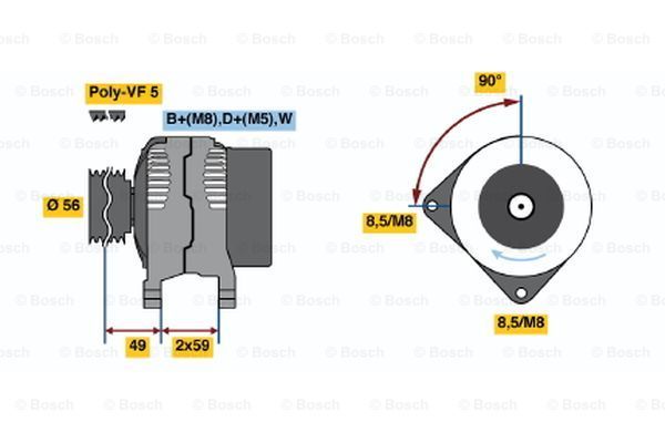 BOSCH Генератор 0 986 040 930