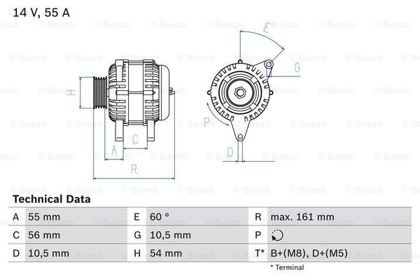 BOSCH Generaator 0 986 041 820