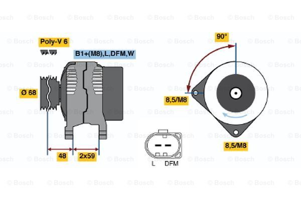 BOSCH Generaator 0 986 041 900