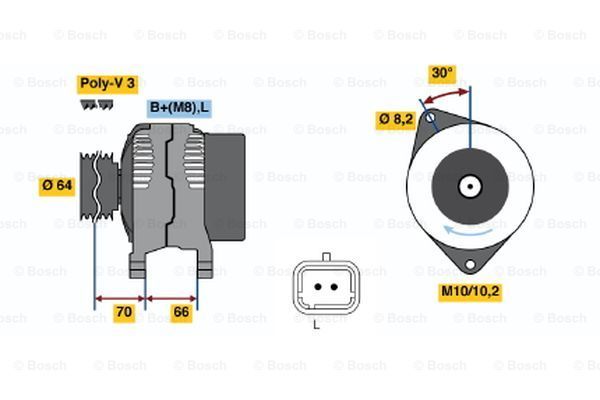 BOSCH Generaator 0 986 042 131