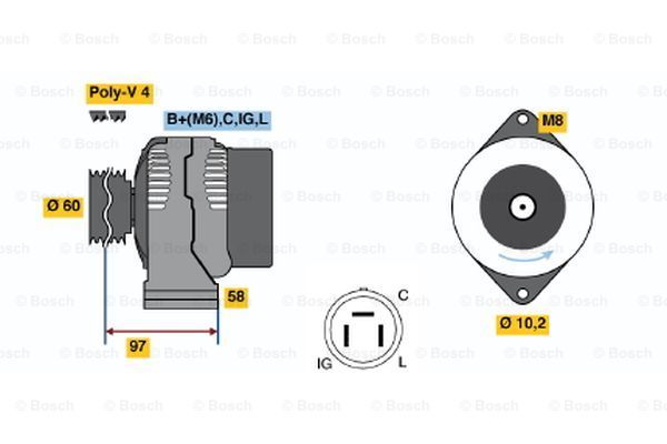 BOSCH Generaator 0 986 042 321