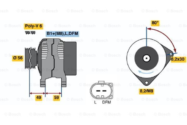 BOSCH Generaator 0 986 042 630