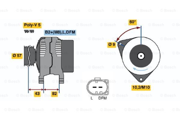 BOSCH Генератор 0 986 044 310