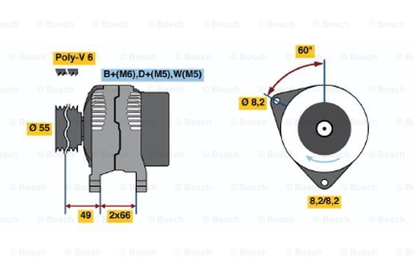 BOSCH Generaator 0 986 044 771