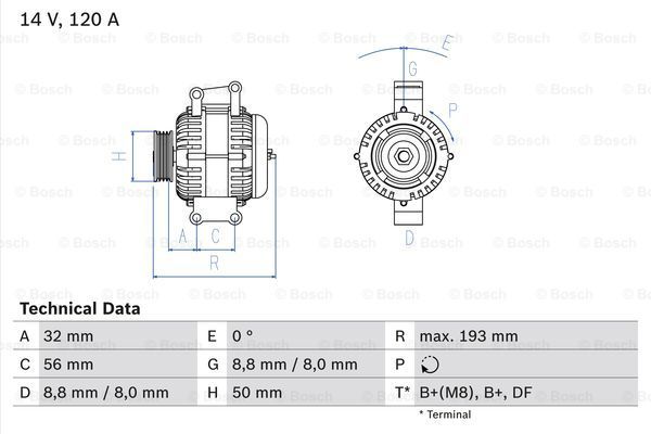 BOSCH Generaator 0 986 047 660